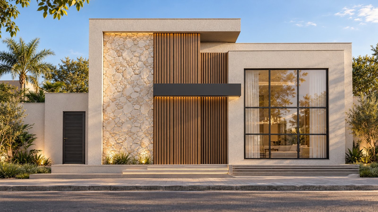 Render da fachada da Casa 01